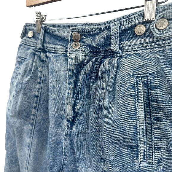 SO Jeans Juniors Sz 13 Super High Rise Acid Wash Straight Blue Stretch Retro 90s - Picture 4 of 13